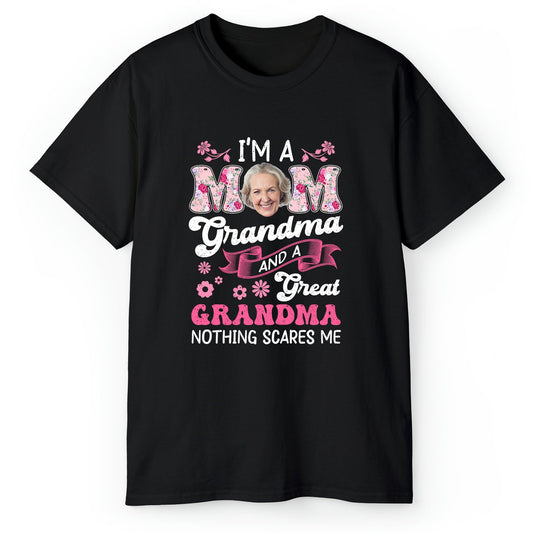 I'm A Mom Grandma And A Great Grandma - Personalized Mother's Day, Birthday or Christmas gift For Great Grandma - Custom Tshirt - MyMindfulGifts