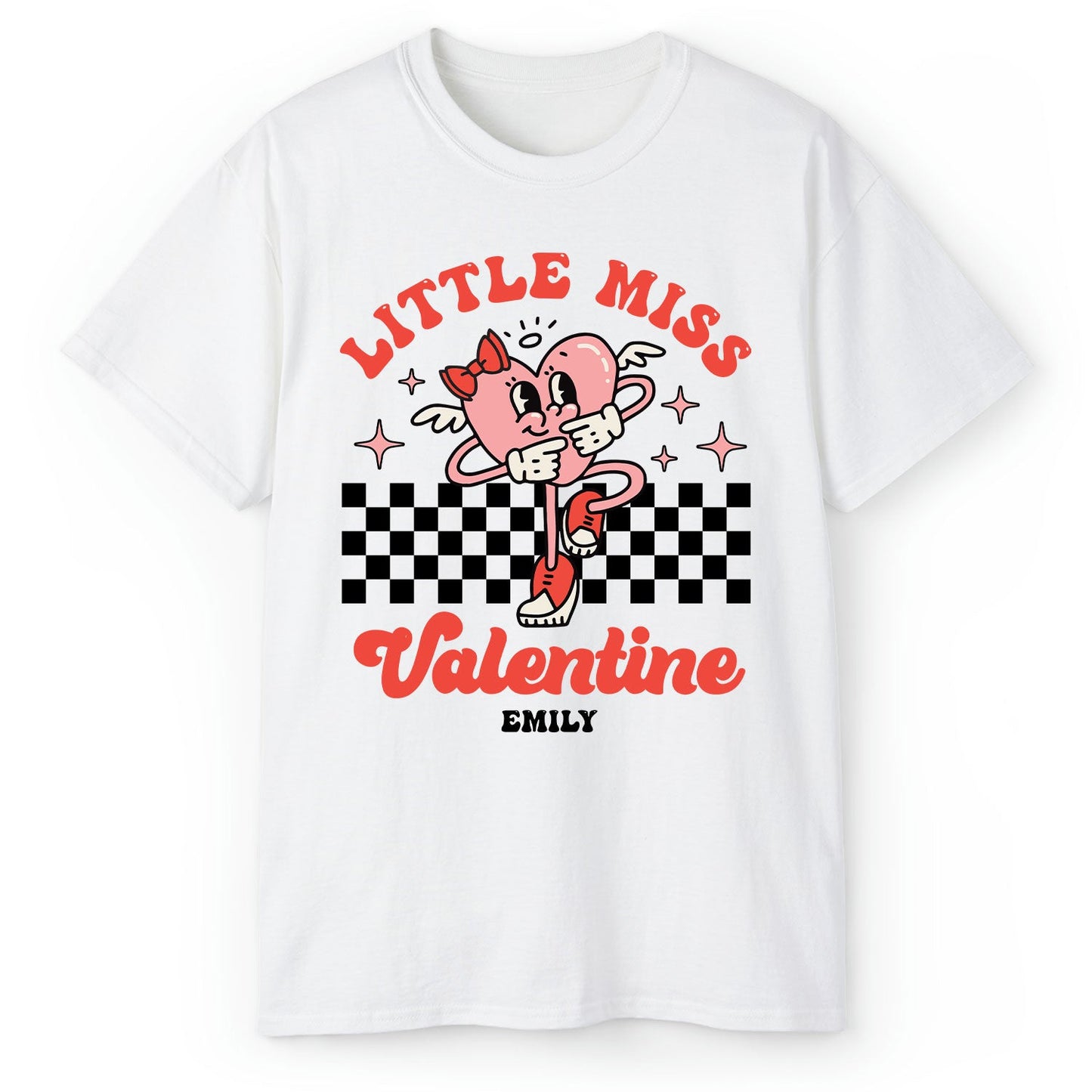 Little Miss Valentine - Personalized Valentine's Day gift For Daughter or Granddaughter - Custom Tshirt - MyMindfulGifts