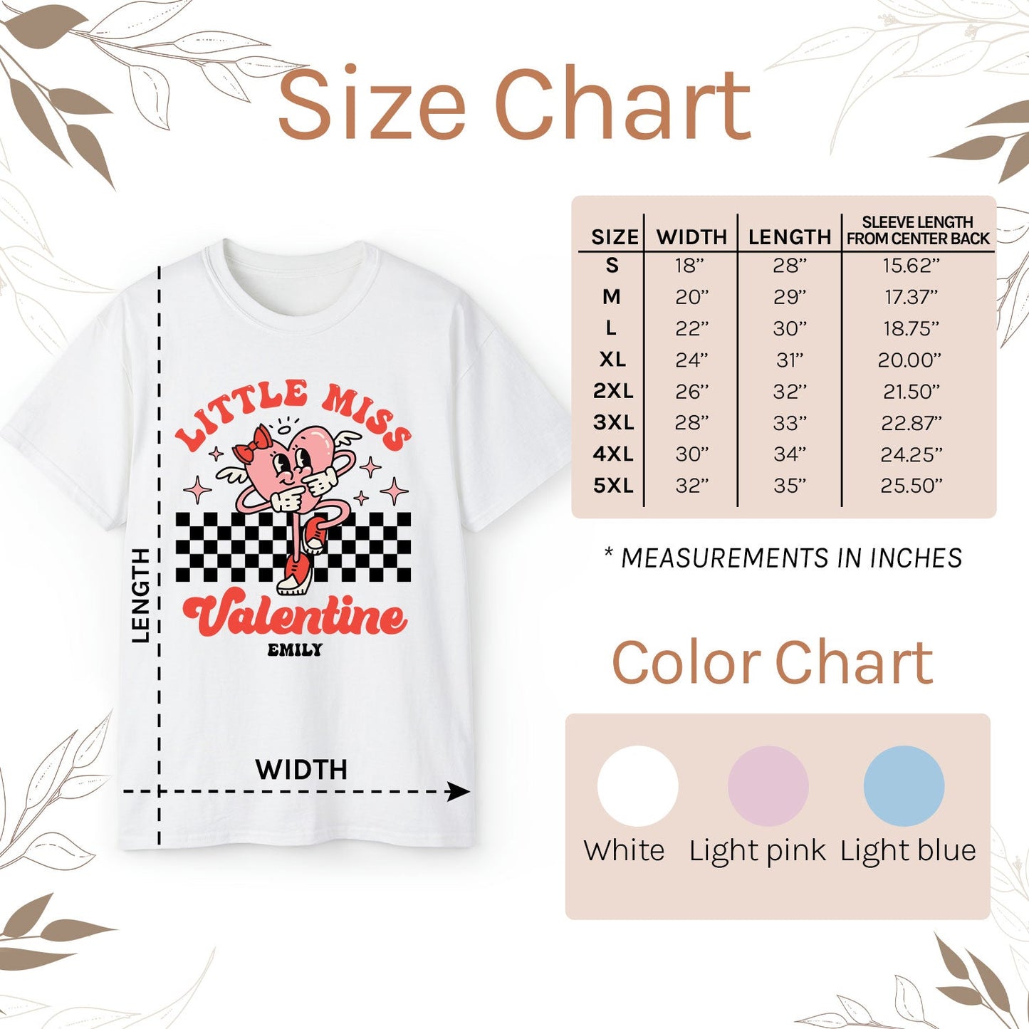 Little Miss Valentine - Personalized Valentine's Day gift For Daughter or Granddaughter - Custom Tshirt - MyMindfulGifts