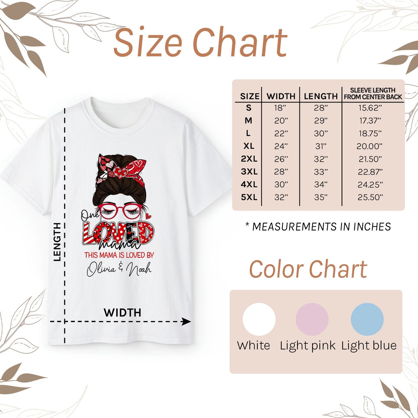 One Loved Mama - Personalized Valentine's Day gift For Mom - Custom Tshirt - MyMindfulGifts