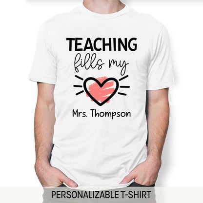 Valentine Present For Teacher - Personalized Valentine's Day gift For Teacher - Custom Tshirt - MyMindfulGifts