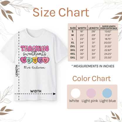 Teaching Sweethearts - Personalized Valentine's Day gift For Teacher - Custom Tshirt - MyMindfulGifts