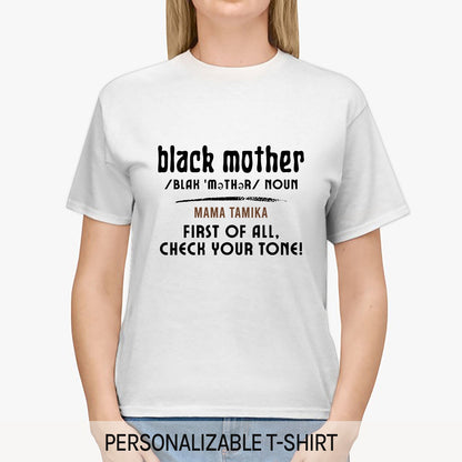 Black Mother - Personalized  gift For Black Mom - Custom Tshirt - MyMindfulGifts
