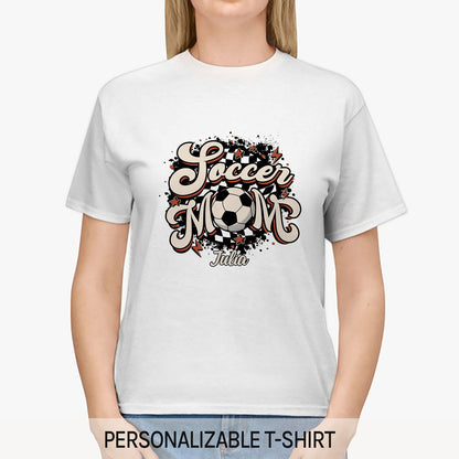 Soccer Mom - Personalized  gift For Soccer Mom - Custom Tshirt - MyMindfulGifts