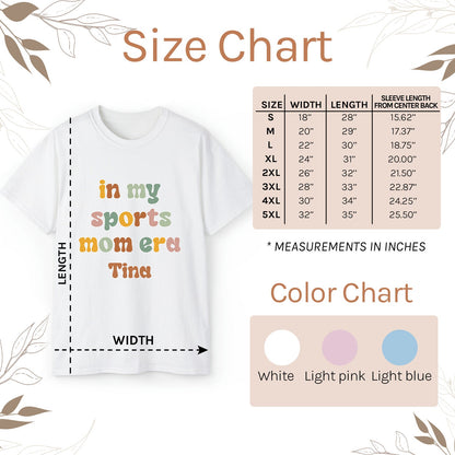 In My Sports Mom Era - Personalized  gift For Sports Mom - Custom Tshirt - MyMindfulGifts