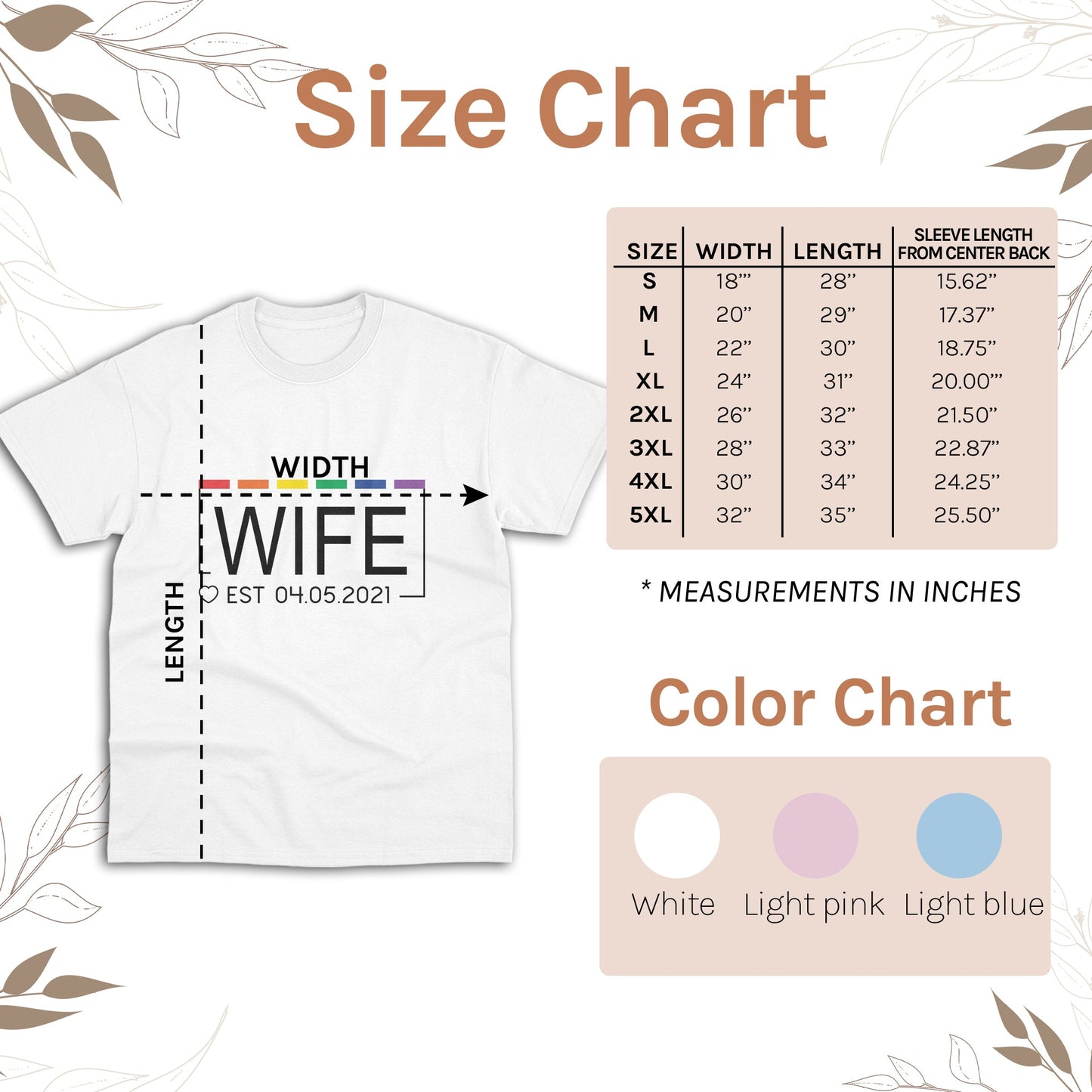 Wife & Wifey - Personalized Anniversary, Valentine's Day gift for Wife, for lesbian couple - Custom Tshirt - MyMindfulGifts