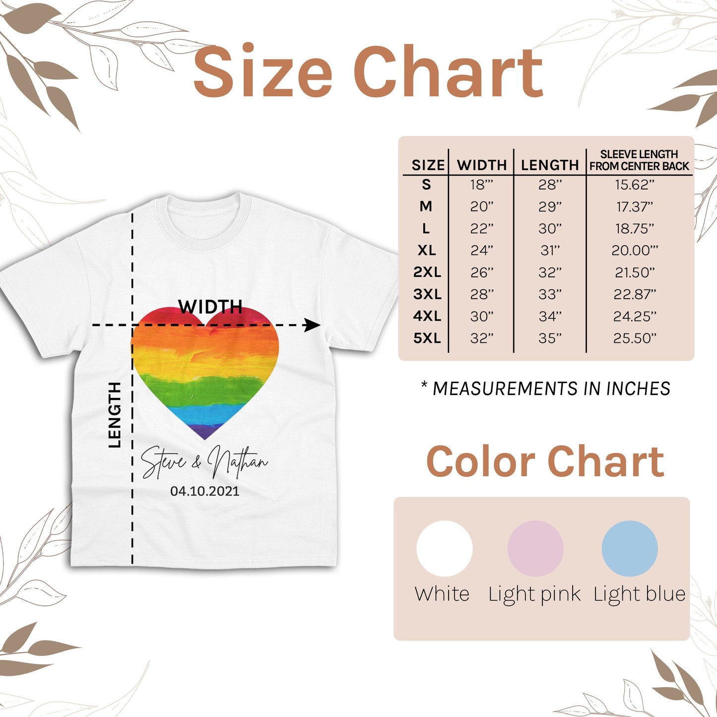 LGBTQ Heart - Personalized Anniversary, Valentine's Day gift for LGBT couple - Custom Tshirt - MyMindfulGifts