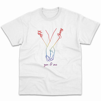 You & Me - Personalized Anniversary or Valentine's Day gift for LGBT couple - Custom Tshirt - MyMindfulGifts