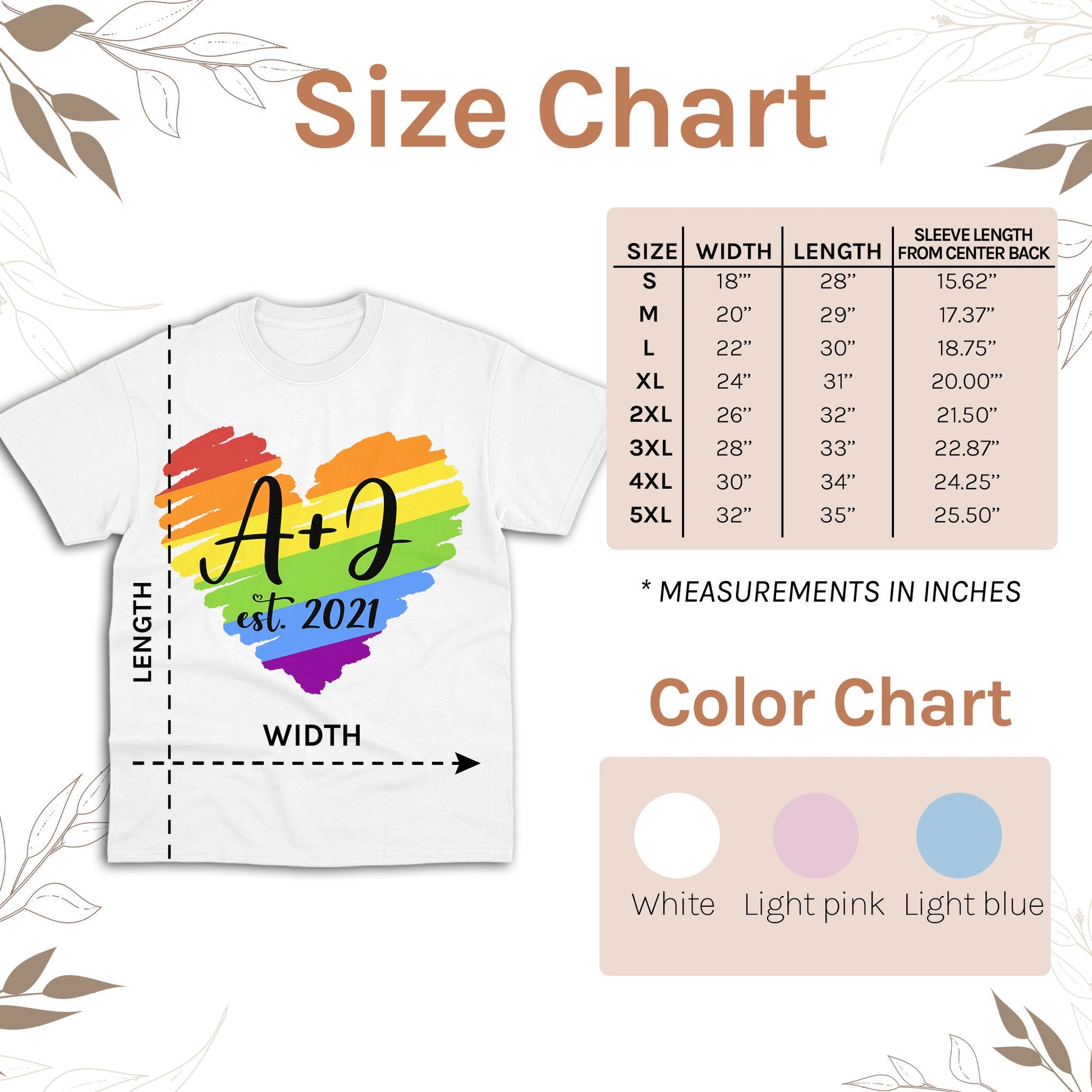 LGBT Love Heart - Personalized Anniversary or Valentine's Day gift for him for her - Custom Tshirt - MyMindfulGifts