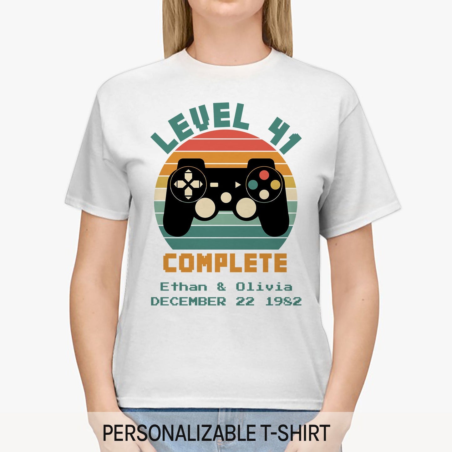 Level 41 Complete - Personalized 41 Year Anniversary gift for him for her - Custom Tshirt - MyMindfulGifts