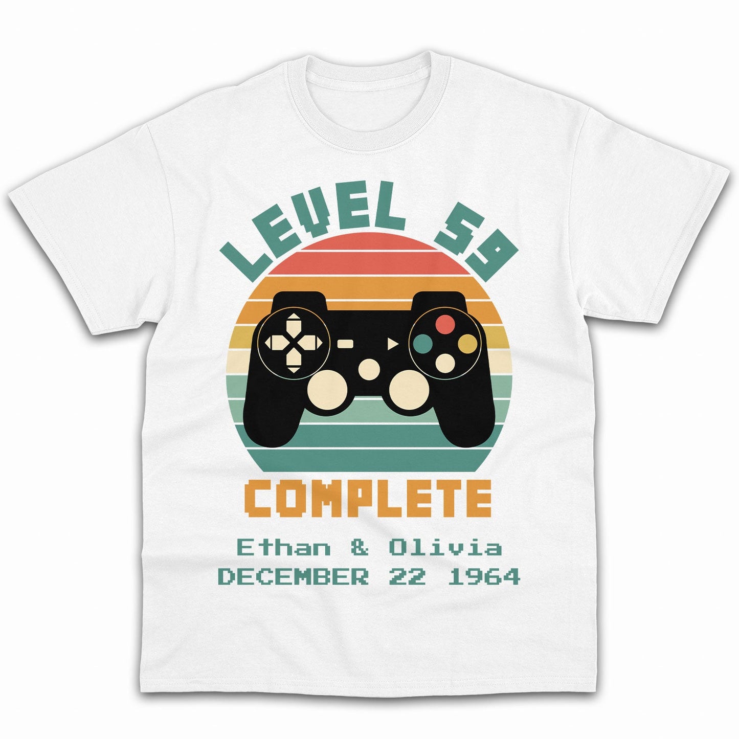 Level 59 Complete - Personalized 59 Year Anniversary gift for him for her - Custom Tshirt - MyMindfulGifts