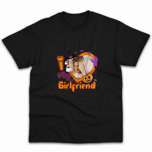 I Love My Girlfriend - Personalized Halloween gift for Boyfriend - Custom Tshirt - MyMindfulGifts