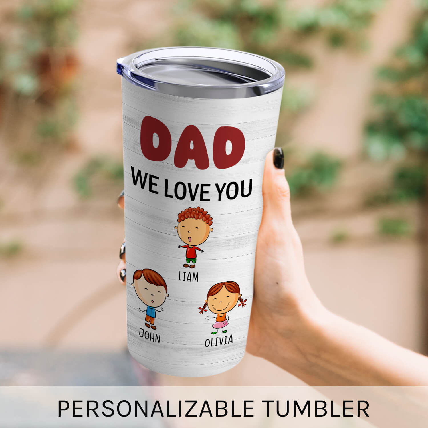 Dad We Love You - Personalized Father's Day, Birthday or Christmas gift For Step Dad - Custom Tumbler - MyMindfulGifts