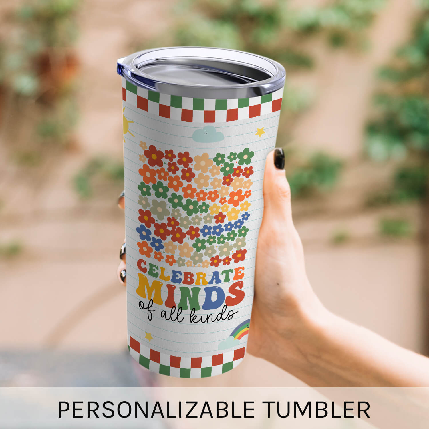 Celebrate Minds of All Kinds - Personalized Teacher's Day, Birthday or Christmas gift For Special Education Teacher - Custom Tumbler - MyMindfulGifts