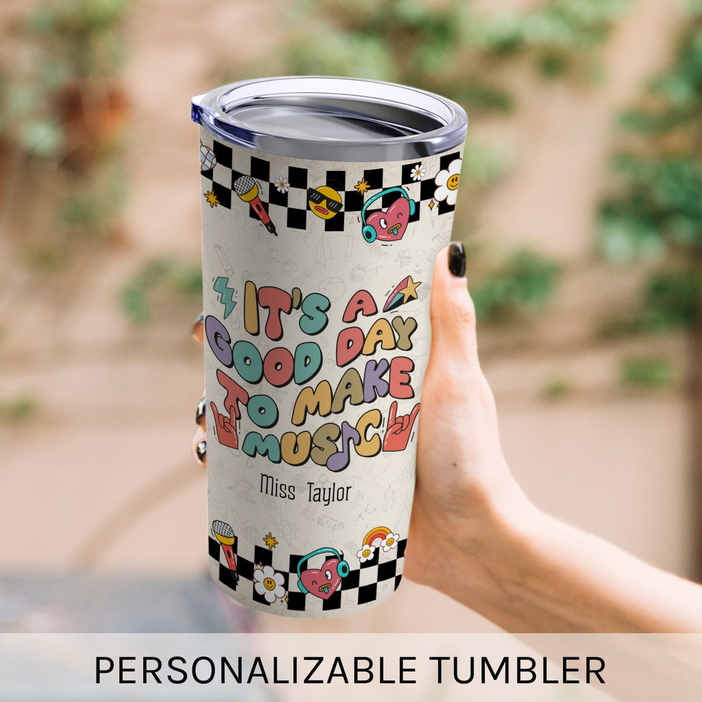 It's A Good Day To Make Music - Personalized Teacher's Day, Birthday or Christmas gift For Music Teacher - Custom Tumbler - MyMindfulGifts