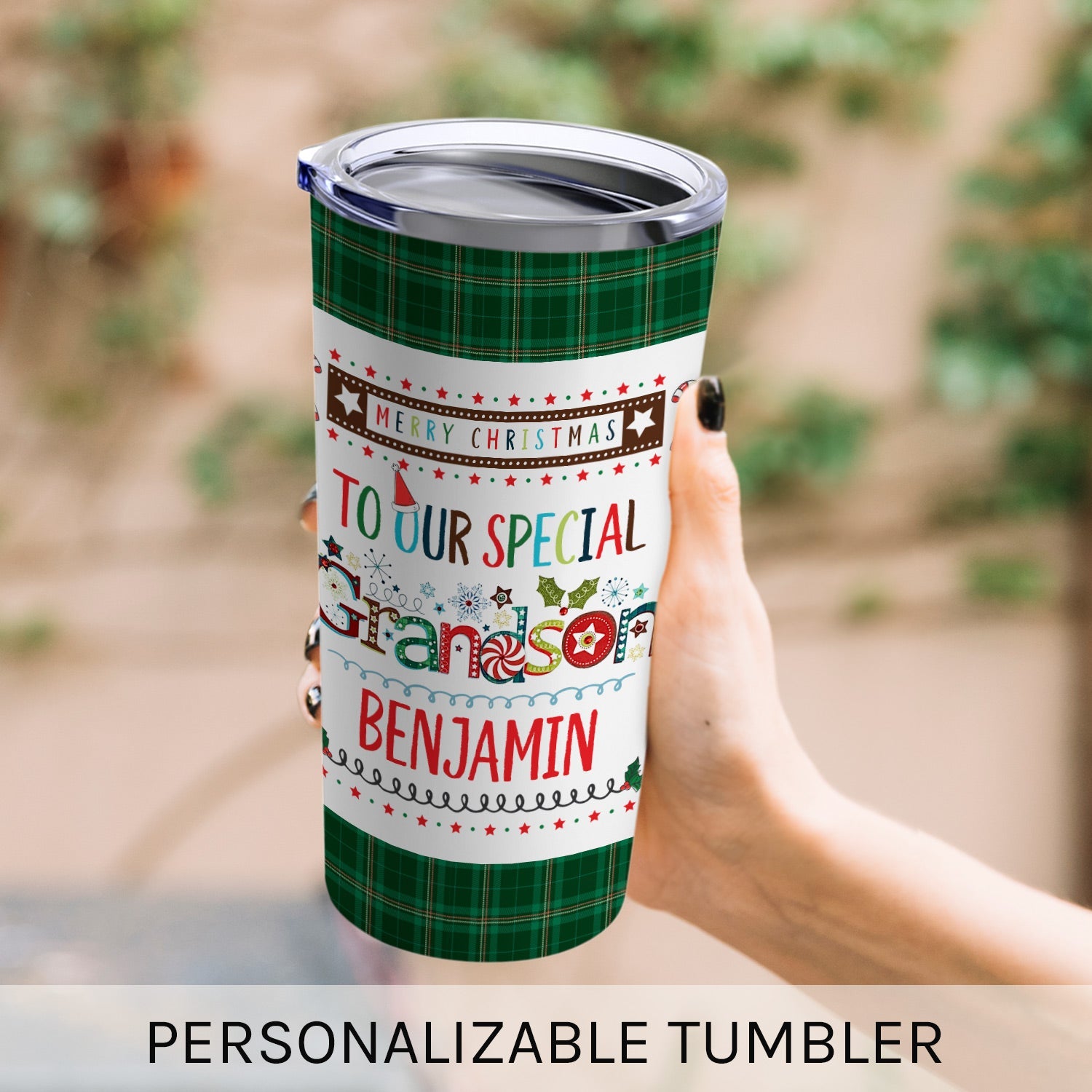 To Our Special Grandson - Personalized Christmas gift For Grandson - Custom Tumbler - MyMindfulGifts