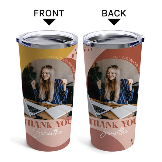 Unwavering Dedication And Hard Work - Personalized Birthday or Christmas gift For Employees - Custom Tumbler - MyMindfulGifts