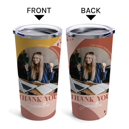 Unwavering Dedication And Hard Work - Personalized Birthday or Christmas gift For Employees - Custom Tumbler - MyMindfulGifts