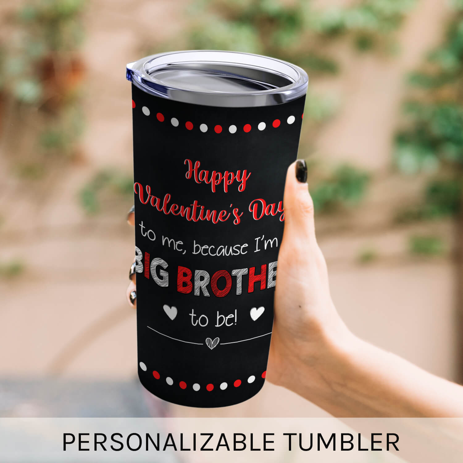 Valentines Pregnancy Announcement Big Brother - Personalized Birthday or Christmas gift For Big Brother - Custom Tumbler - MyMindfulGifts