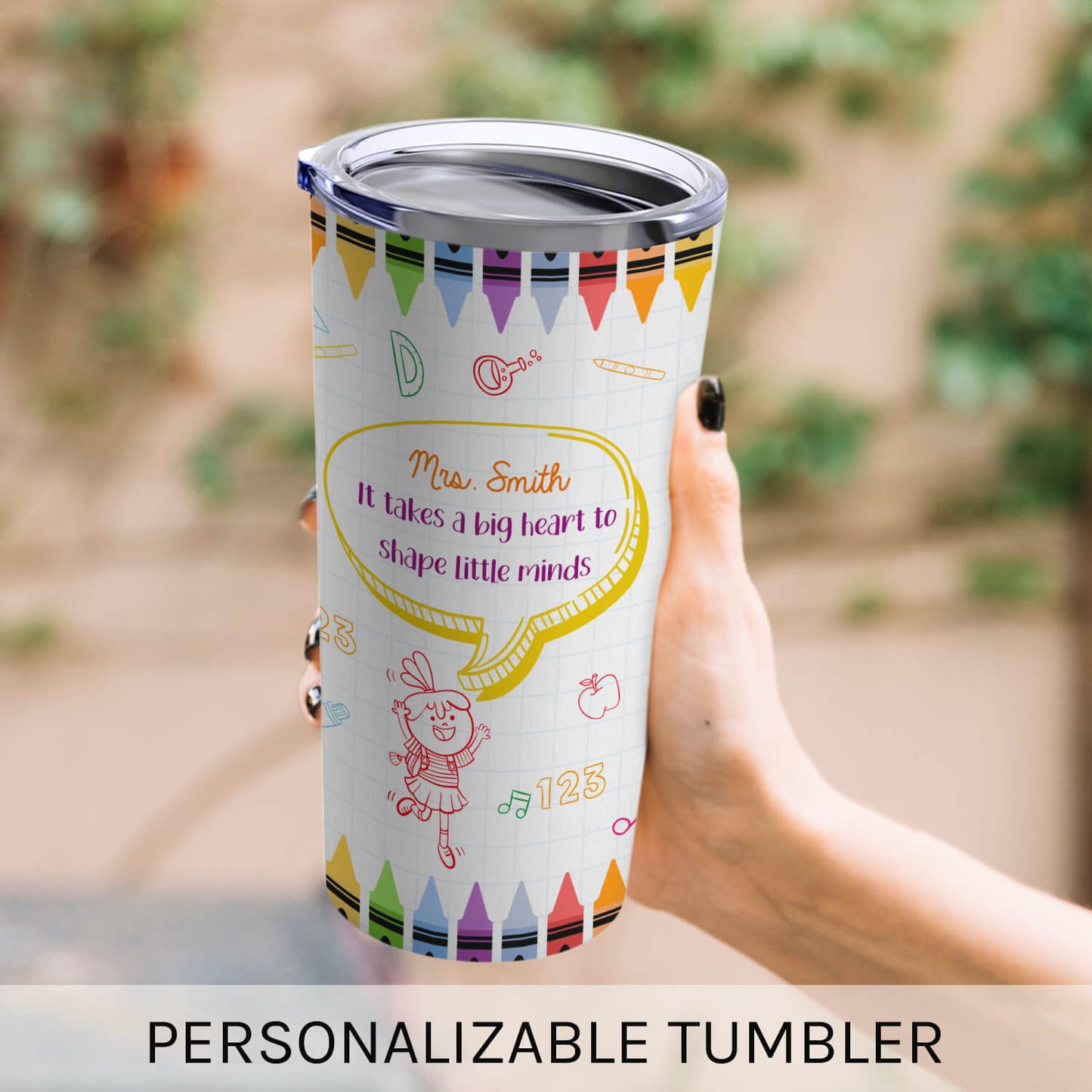 It Takes A Big Heart To Shape Little Minds - Personalized Teachers' Day, Birthday, Valentine's Day or Christmas gift For Teacher - Custom Tumbler - MyMindfulGifts
