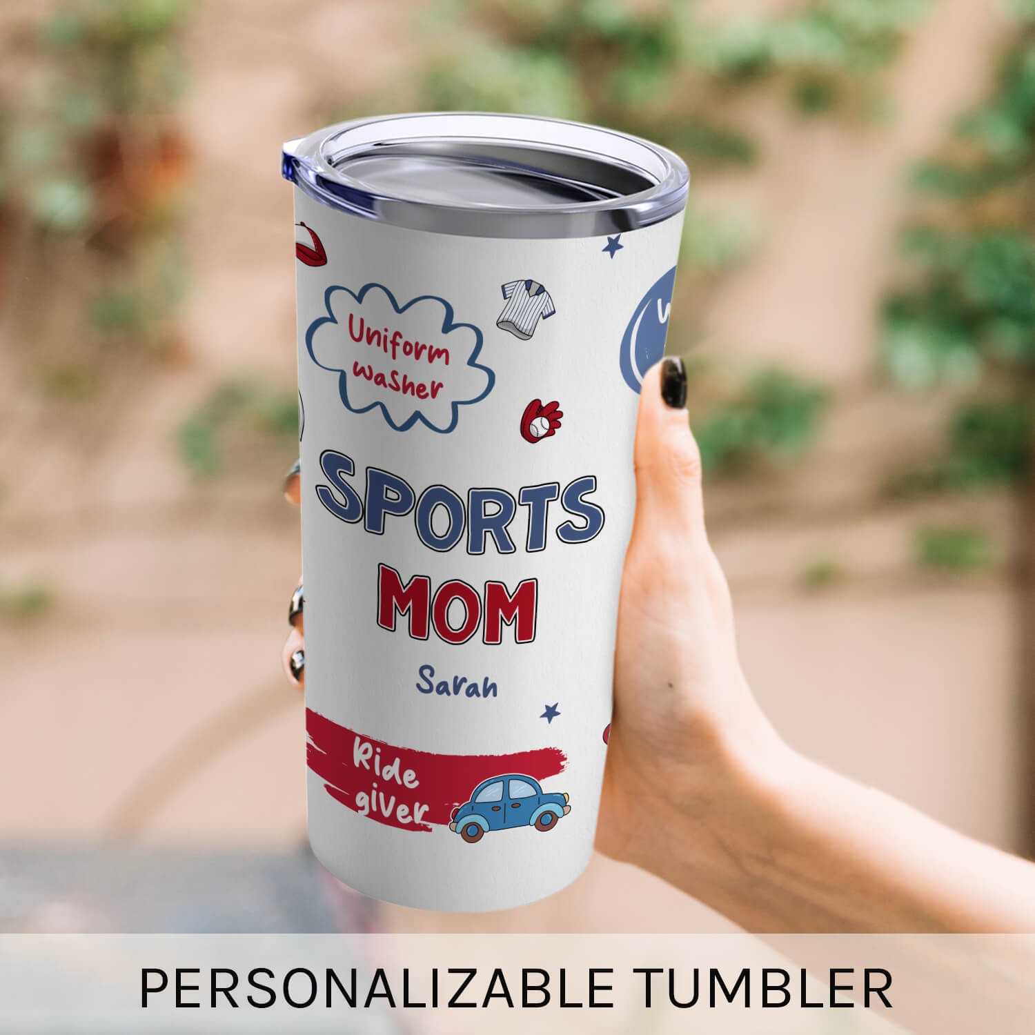 Sports Mom - Personalized  gift For Sports Mom - Custom Tumbler - MyMindfulGifts
