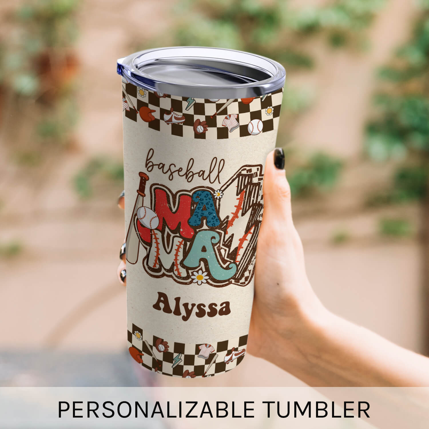 Baseball Mama - Personalized  gift For Baseball Mom - Custom Tumbler - MyMindfulGifts