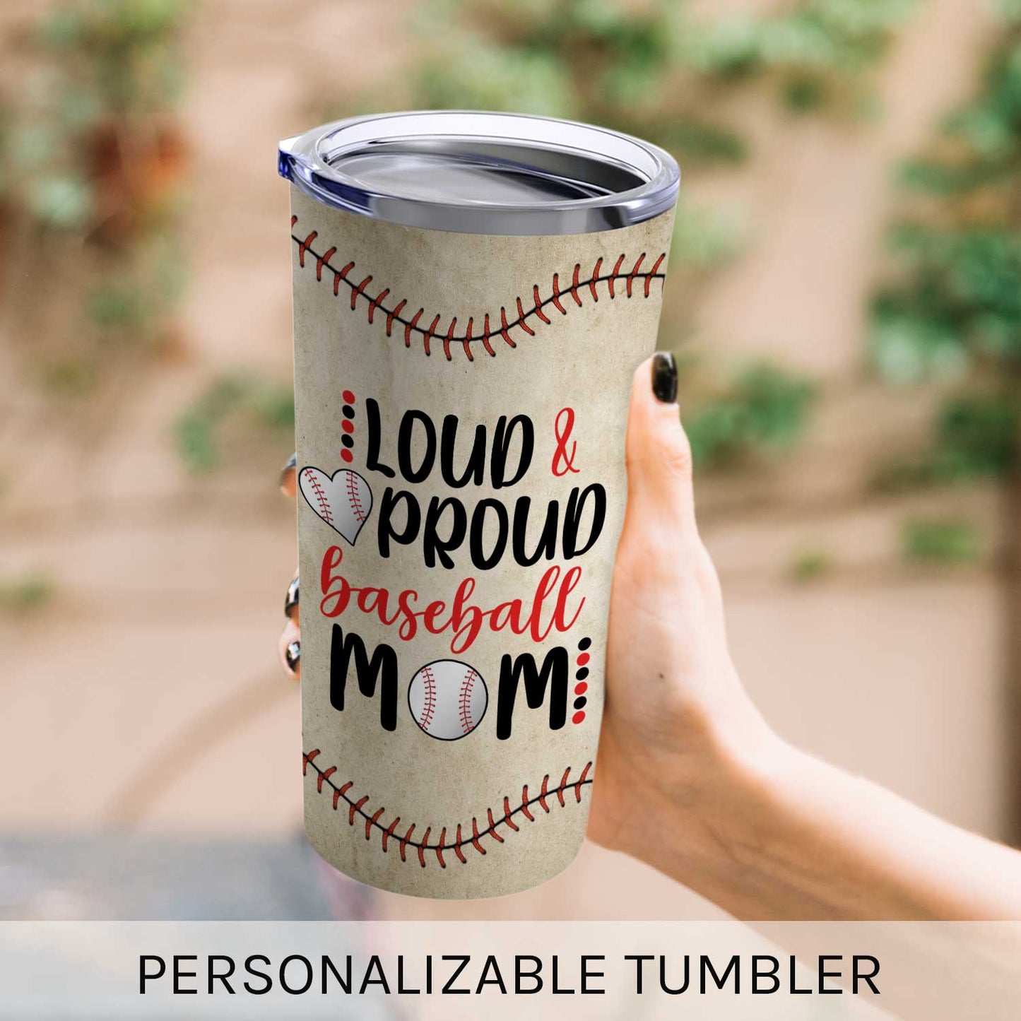Loud & Proud Baseball Mom - Personalized  gift For Baseball Mom - Custom Tumbler - MyMindfulGifts