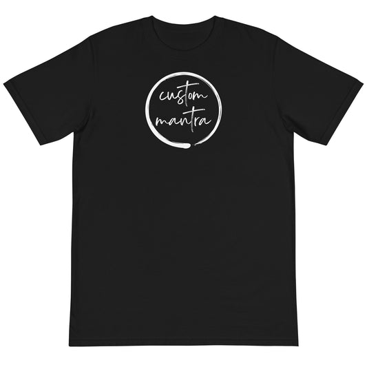 Custom Organic T-Shirt with Zen circle, Mindfulness Tshirt with mantra