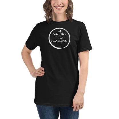 Custom Organic T-Shirt with Zen circle, Mindfulness Tshirt with mantra